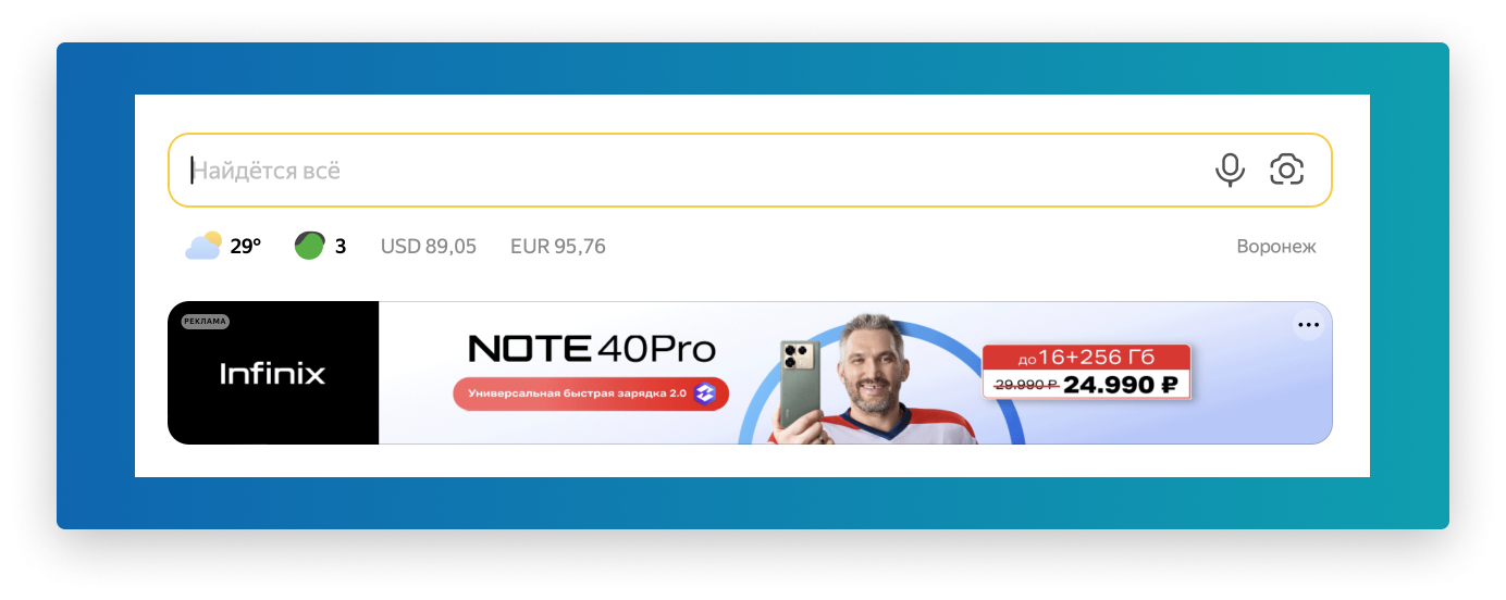 Basic formats of Advertising creatives at Yandex.Direct