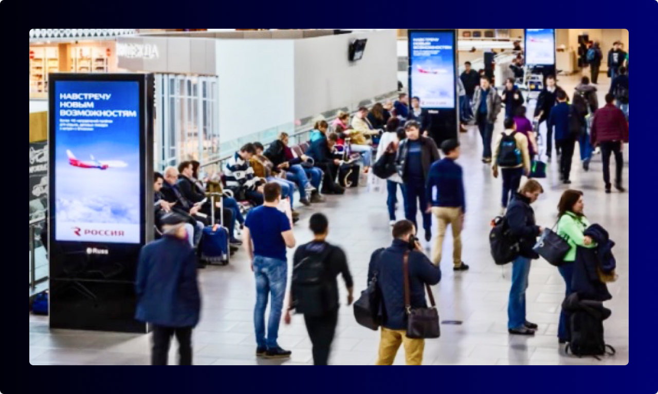 Exploring Out of Home and Indoor Advertising Opportunities at Pulkovo Airport in Russia