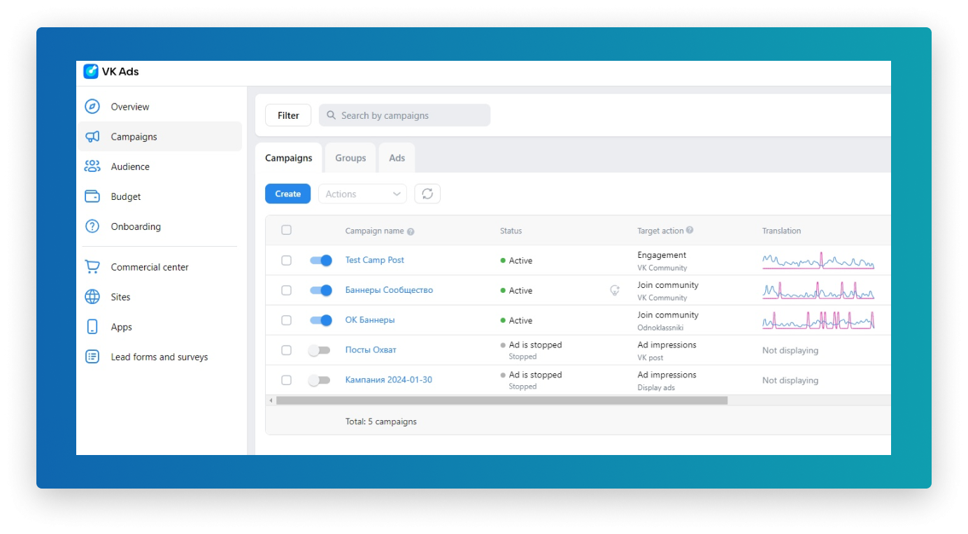 VK Ads manager: overview, all specific features and peculiarities